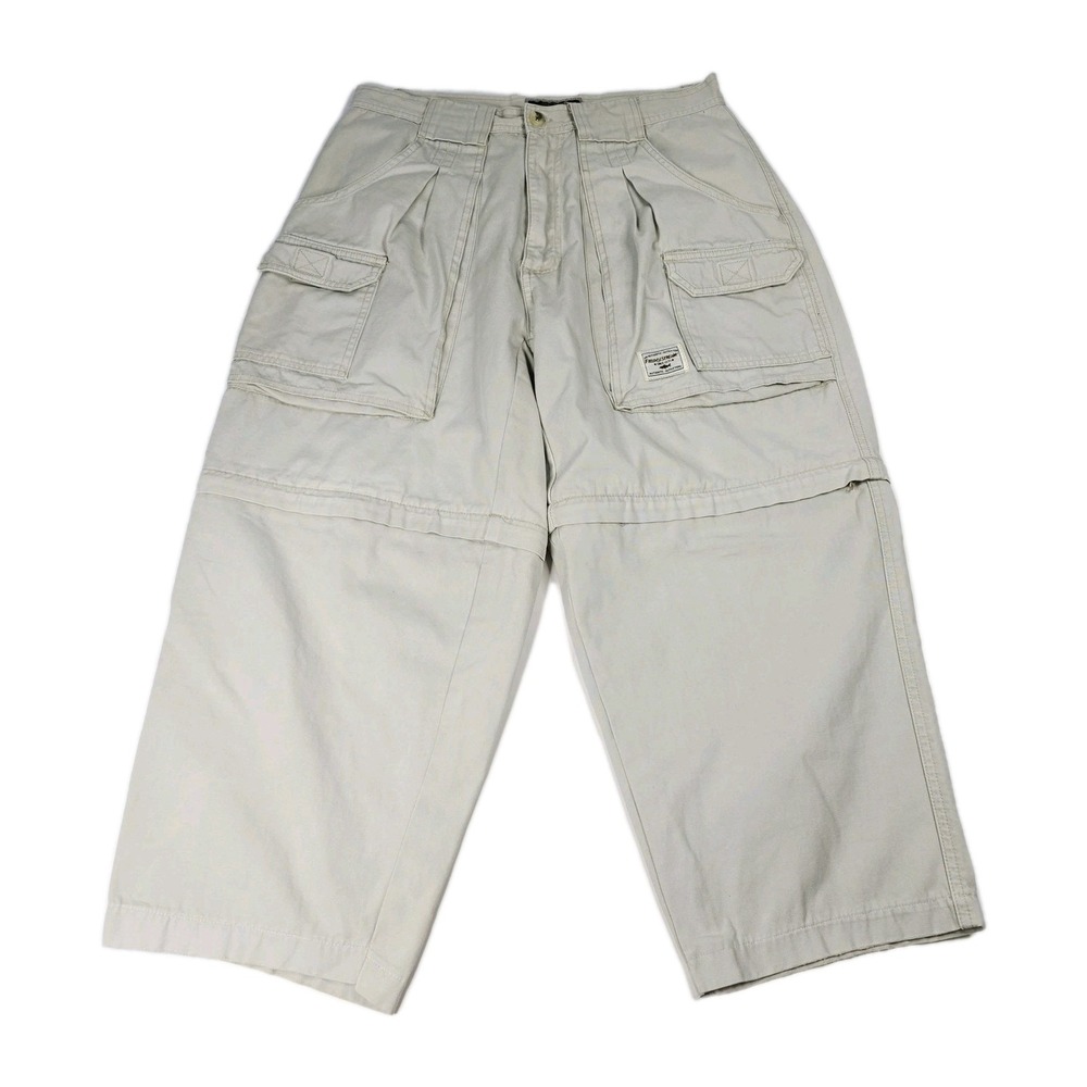 Field & Stream Mens Cargo Convertible Zip‎ Off Shorts Khaki Size 32 Outdoor